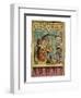 Mr. Punch with Toby the Dog and a Clown-null-Framed Premium Giclee Print