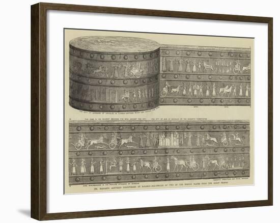 Mr Rassam's Assyrian Discoveries at Kalakh-null-Framed Giclee Print