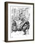 Mr Riah and Miss Wren at the Six Jolly Fellowship Porters, 1912-Harry Furniss-Framed Giclee Print