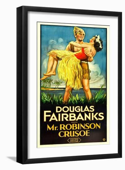 MR. ROBINSON CRUSOE, Douglas Fairbanks Sr., Maria Alba, 1932-null-Framed Art Print