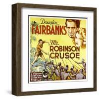 MR. ROBINSON CRUSOE, top right: Douglas Fairbanks, 1932.-null-Framed Art Print