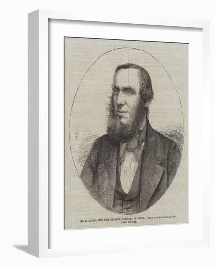 Mr S Laing, the New Finance Minister in India-null-Framed Giclee Print