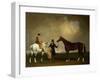 Mr Sadler's 'Decisive' Held by His Trainer with the Jockey John Day Jnr., Stockbridge Racecourse,…-George Cole-Framed Giclee Print