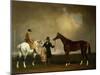 Mr Sadler's 'Decisive' Held by His Trainer with the Jockey John Day Jnr., Stockbridge Racecourse,…-George Cole-Mounted Giclee Print