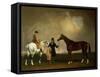 Mr Sadler's 'Decisive' Held by His Trainer with the Jockey John Day Jnr., Stockbridge Racecourse,…-George Cole-Framed Stretched Canvas