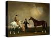 Mr Sadler's 'Decisive' Held by His Trainer with the Jockey John Day Jnr., Stockbridge Racecourse,…-George Cole-Stretched Canvas