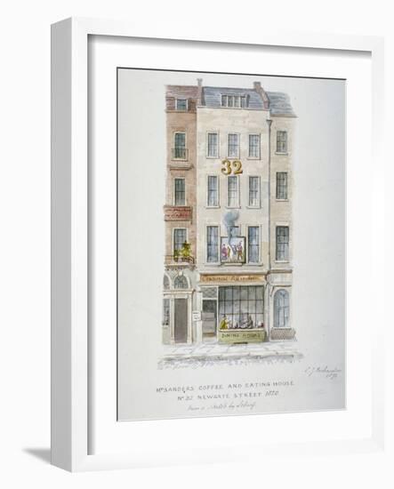 Mr Sanders' Coffee and Eating House, 32 Newgate Street, City of London, 1871-Charles James Richardson-Framed Giclee Print