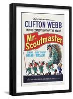 Mr. Scoutmaster, Second Right: Clifton Webb, 1953-null-Framed Art Print