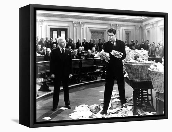 Mr. Smith Goes To Washington, Claude Rains, James Stewart, 1939-null-Framed Stretched Canvas