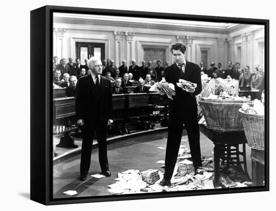 Mr. Smith Goes To Washington, Claude Rains, James Stewart, 1939-null-Framed Stretched Canvas