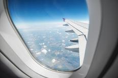 View Through Airplane Window-mr. Smith-Framed Photographic Print