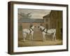 Mr. Sowerby's Grey Carriage Horses in His Coachyard at Putteridge Bury, Hertfordshire, 1836-John Frederick Herring Snr-Framed Giclee Print