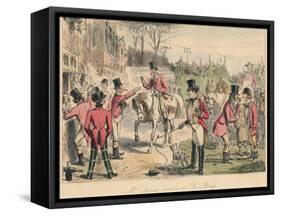 Mr. Sponge Arrives at Sir Arrys, 1865-John Leech-Framed Stretched Canvas