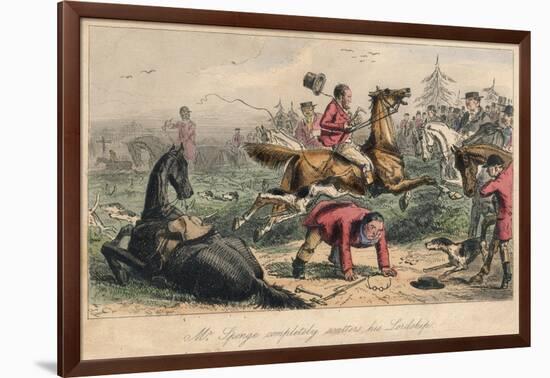 Mr. Sponge Completely Scatters His Lordship, 1865-John Leech-Framed Giclee Print