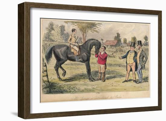 Mr. Sponge Is Introduced to Ercles, 1865-John Leech-Framed Giclee Print