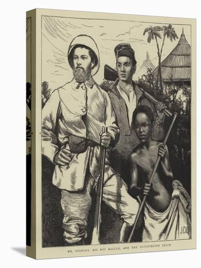 Mr Stanley, His Boy Kalulu, and the Interpreter Selim-Sir James Dromgole Linton-Stretched Canvas