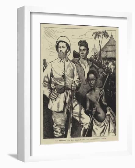 Mr Stanley, His Boy Kalulu, and the Interpreter Selim-Sir James Dromgole Linton-Framed Giclee Print