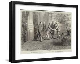 Mr Stanley's Arrival at Cannes, Interview Between the Explorer and Hrh the Prince of Wales-null-Framed Giclee Print