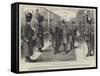 Mr Stanley's Arrival at the Gare Du Midi, Brussels-null-Framed Stretched Canvas