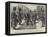 Mr Stanley's Arrival at the Gare Du Midi, Brussels-null-Framed Stretched Canvas