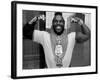 Mr. T Flexing, Showing off Muscles and Jewelry-null-Framed Premium Photographic Print