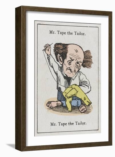 Mr Tape the Tailor, from "Happy Families"-null-Framed Art Print