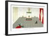 Mr Tennyson, Reading in Memoriam to His Sovereign, 1904-Max Beerbohm-Framed Giclee Print