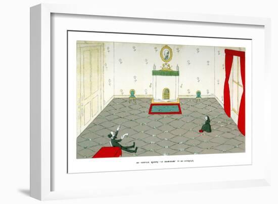 Mr Tennyson, Reading in Memoriam to His Sovereign, 1904-Max Beerbohm-Framed Giclee Print