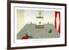 Mr Tennyson, Reading in Memoriam to His Sovereign, 1904-Max Beerbohm-Framed Giclee Print