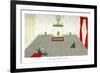 Mr Tennyson, Reading in Memoriam to His Sovereign, 1904-Max Beerbohm-Framed Giclee Print