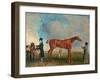 Mr Thornhills Sailor, A Chestnut Racehorse with a Groom and Trainer, 1817-Benjamin Marshall-Framed Giclee Print