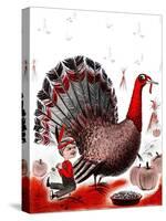 Mr. Turkey - Child Life-Elsie Fowler-Stretched Canvas