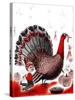 Mr. Turkey - Child Life-Elsie Fowler-Stretched Canvas