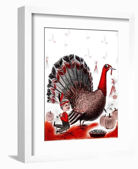 Mr. Turkey - Child Life-Elsie Fowler-Framed Giclee Print