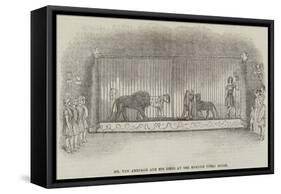 Mr Van Amburgh and His Lions at the English Opera House-null-Framed Stretched Canvas