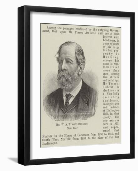 Mr W a Tyssen-Amherst, New Peer-null-Framed Giclee Print