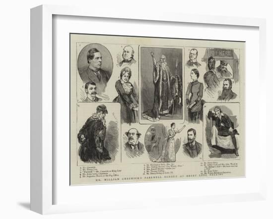 Mr William Creswick's Farewell Benefit at Drury Lane Theatre-null-Framed Giclee Print