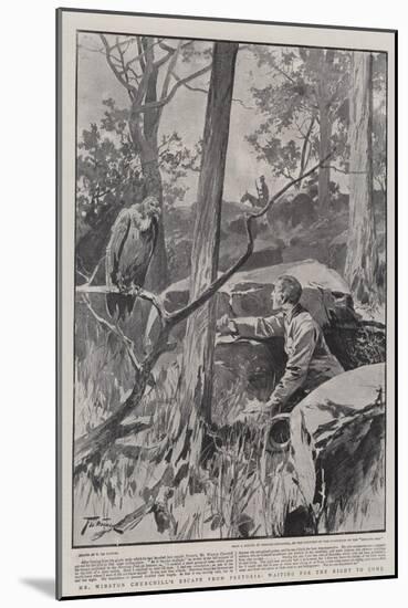 Mr Winston Churchill's Escape from Pretoria, Waiting for the Night to Come-Frederic De Haenen-Mounted Giclee Print
