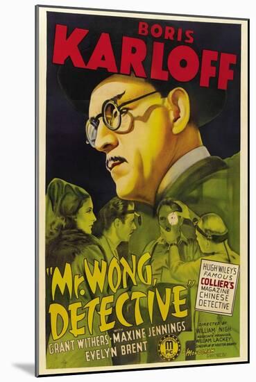 MR. WONG, DETECTIVE, Evelyn Brent, Boris Karloff, 1938-null-Mounted Art Print