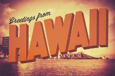 Retro Greetings from Hawaii Postcard-mrdoomits-Framed Stretched Canvas