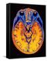 MRI Brain Scan-PASIEKA-Framed Stretched Canvas