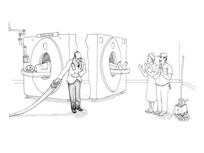 MRI magician - New Yorker Cartoon' Premium Giclee Print - Paul Noth | MRI magician - New Yorker Cartoon' Premium Giclee Print - Paul Noth |