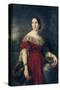 Mrs Aaron Vail (Emilie Salles) 1842-Vicente Lopez y Portana-Stretched Canvas