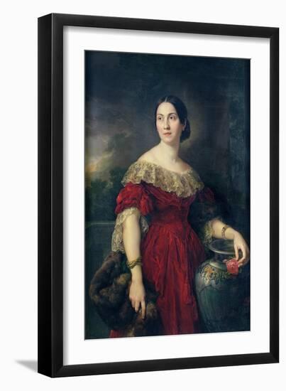 Mrs Aaron Vail (Emilie Salles) 1842-Vicente Lopez y Portana-Framed Giclee Print