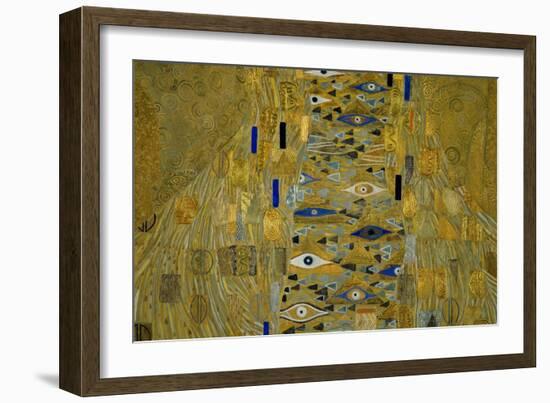 Mrs. Adele Bloch-Bauer. Deatil of dress Oil on canvas (1907) Overall size 138 x 138 cm.-Gustav Klimt-Framed Giclee Print