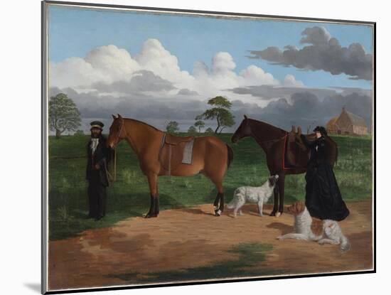 Mrs Adolphus Sceales with Black Jimmie on Merrang Station, 1856-Robert Hawker Dowling-Mounted Giclee Print