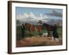 Mrs Adolphus Sceales with Black Jimmie on Merrang Station, 1856-Robert Hawker Dowling-Framed Giclee Print