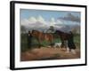Mrs Adolphus Sceales with Black Jimmie on Merrang Station, 1856-Robert Hawker Dowling-Framed Giclee Print