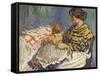 Mrs. B with Her Baby on Her Knees-Nicolas Tarkhoff-Framed Stretched Canvas