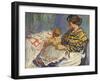 Mrs. B with Her Baby on Her Knees-Nicolas Tarkhoff-Framed Giclee Print